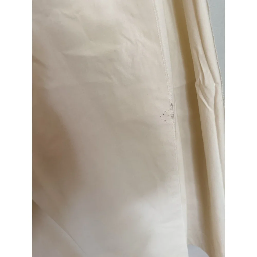 PAIR (2 PANELS) Off White Curtains Ruffle Edge 84